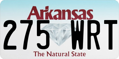 AR license plate 275WRT