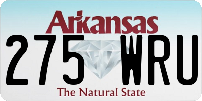 AR license plate 275WRU
