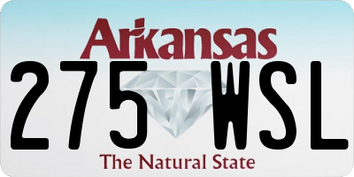 AR license plate 275WSL