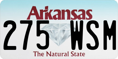 AR license plate 275WSM