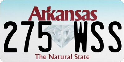 AR license plate 275WSS