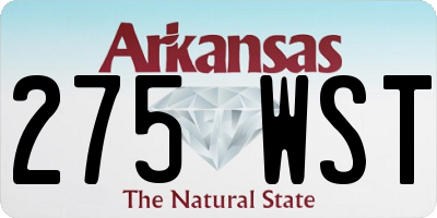 AR license plate 275WST