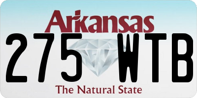 AR license plate 275WTB