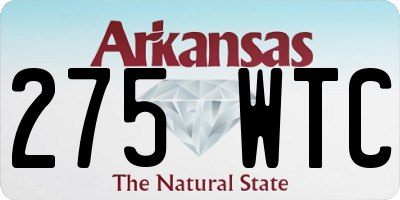 AR license plate 275WTC