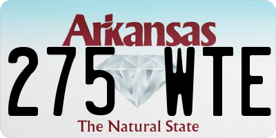 AR license plate 275WTE