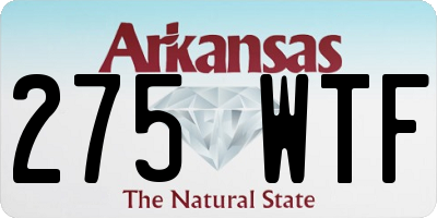 AR license plate 275WTF