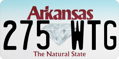 AR license plate 275WTG