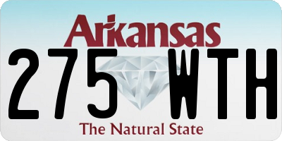 AR license plate 275WTH