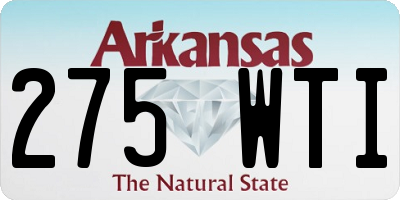 AR license plate 275WTI