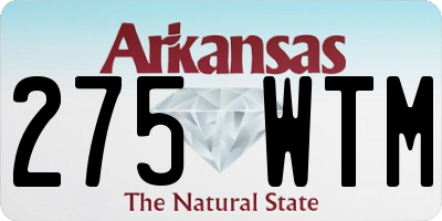 AR license plate 275WTM