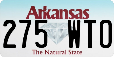 AR license plate 275WTO