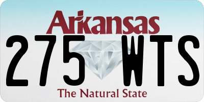 AR license plate 275WTS