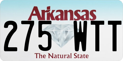 AR license plate 275WTT