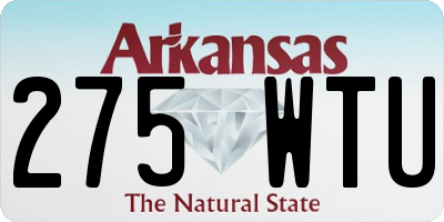 AR license plate 275WTU