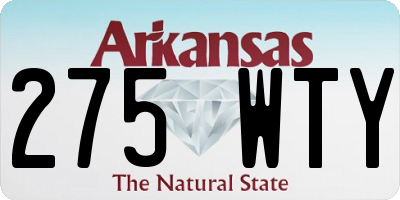 AR license plate 275WTY