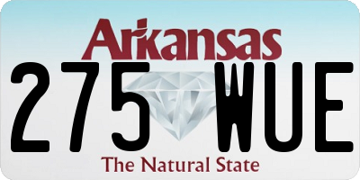 AR license plate 275WUE