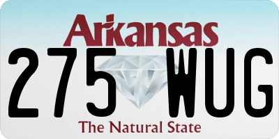 AR license plate 275WUG