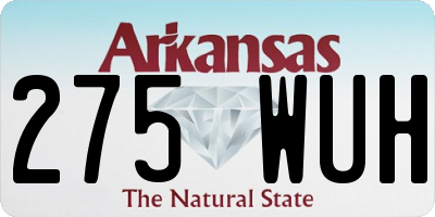 AR license plate 275WUH