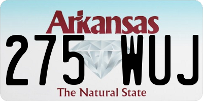AR license plate 275WUJ
