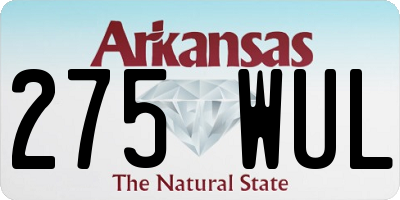 AR license plate 275WUL