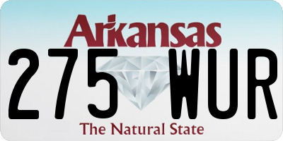 AR license plate 275WUR