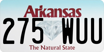 AR license plate 275WUU