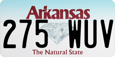 AR license plate 275WUV