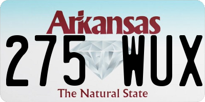 AR license plate 275WUX