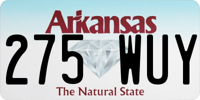 AR license plate 275WUY