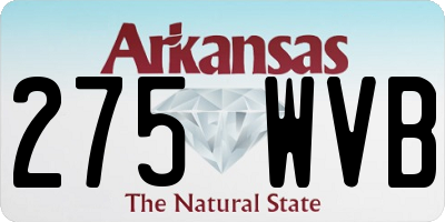 AR license plate 275WVB