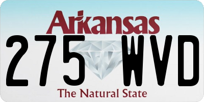 AR license plate 275WVD
