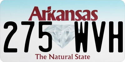AR license plate 275WVH