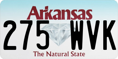 AR license plate 275WVK