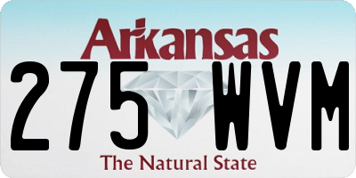 AR license plate 275WVM
