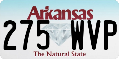 AR license plate 275WVP