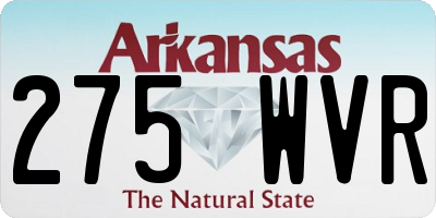 AR license plate 275WVR