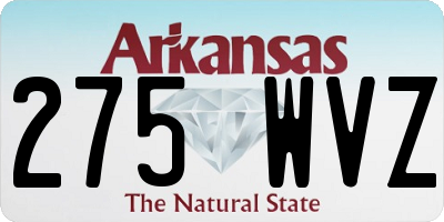 AR license plate 275WVZ