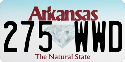 AR license plate 275WWD
