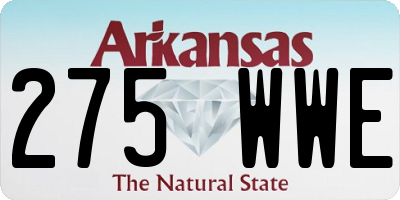 AR license plate 275WWE