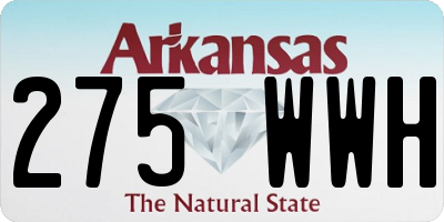 AR license plate 275WWH