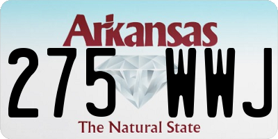 AR license plate 275WWJ