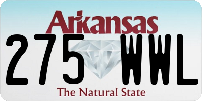 AR license plate 275WWL