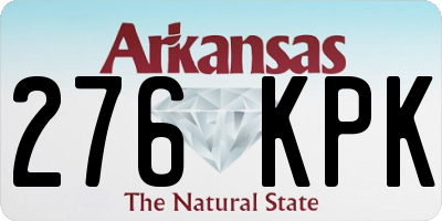 AR license plate 276KPK