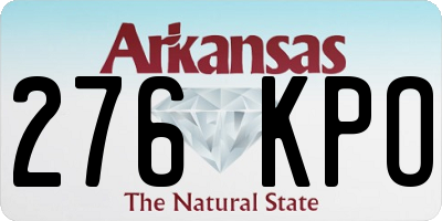 AR license plate 276KPO