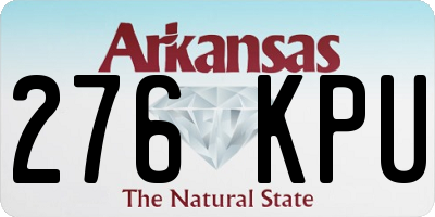 AR license plate 276KPU