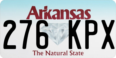 AR license plate 276KPX