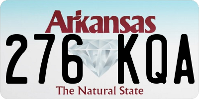 AR license plate 276KQA