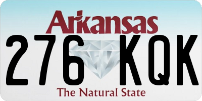 AR license plate 276KQK