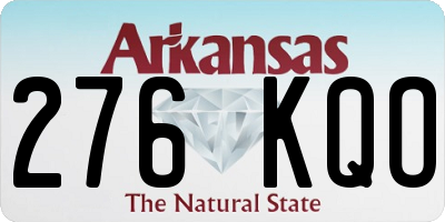 AR license plate 276KQO