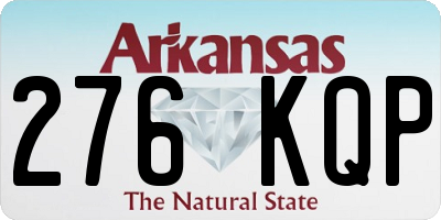 AR license plate 276KQP